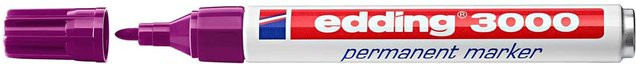 edding 3000 Permanentmarker mit Bullet-Spitze in Rotviolett - Bild 1