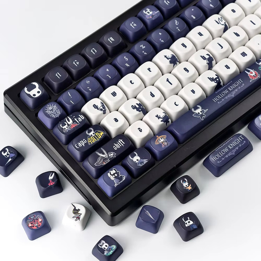 MAIMOOO Hollow Knight Tastenkappen im MOA-Profil, PBT-Sublimation, Marineblau und Schwarz - Bild 3