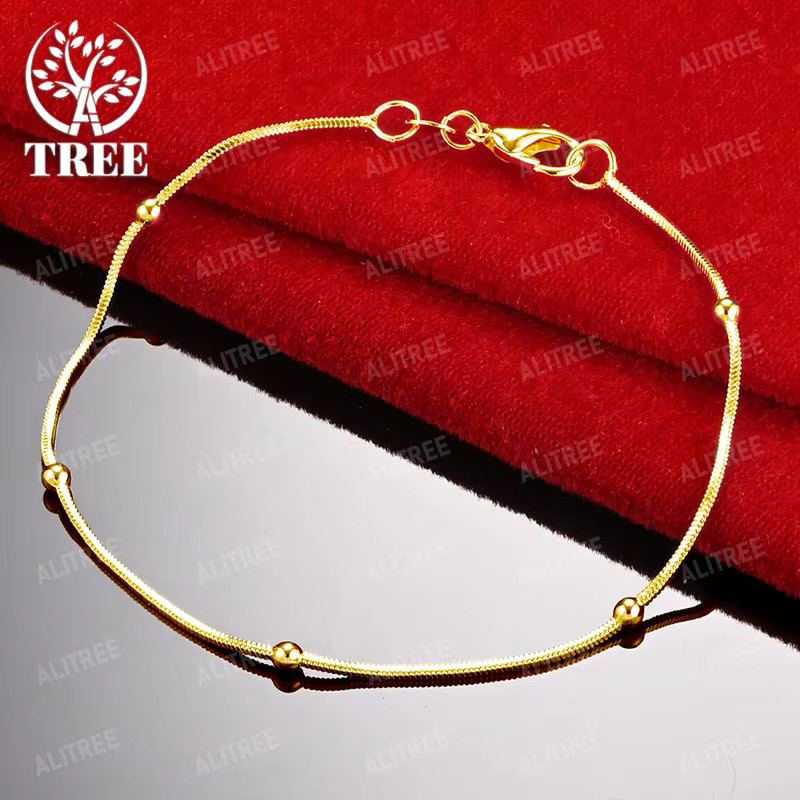 ALITREE Perlen Kette, 750 Gelbgold, Damen - Bild 2
