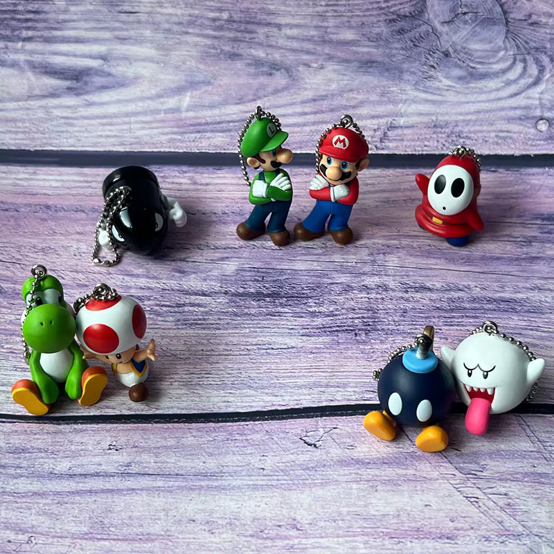 Bandai Super Mario Luigi Yoshi Toad Mini Anime-Figur, Schlüsselanhänger - Bild 2