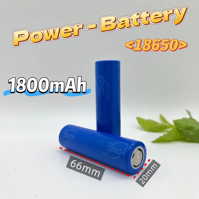 Hongli Manulife 18650 Lithium-Ionen-Akku, wiederaufladbar, 1800mAh, 3,7V, Farbe: Blau - Bild 1