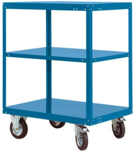 Manuflex TRANSOMOBIL TP4083.5007 Etagenwagen aus Stahl in Brillantblau (RAL 5007), Breite: 120 cm, Tiefe: 129,5 cm, Höhe: 80 cm - Bild 1