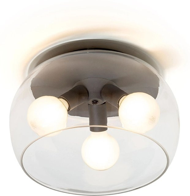 Rendl Deckenleuchte Amanda LED Deckenlampe in Mattschwarz mit Klarglas und E27 Fassung, 45 W - Bild 1