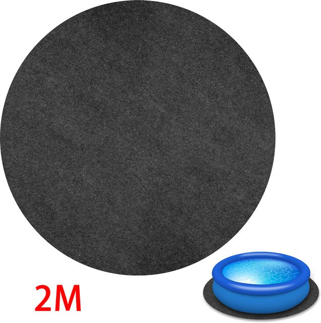 Runde wasserabsorbierende Whirlpool-Matte in Schwarz, Durchmesser: 198,12 cm - Bild 1