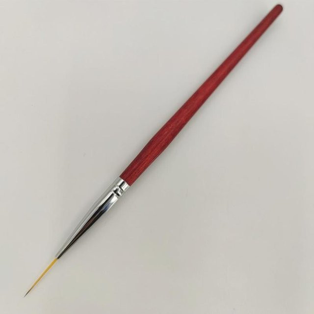 NATAWA Hookline-Kunstpinsel aus Nylon mit Holzgriff in Rot - Bild 1