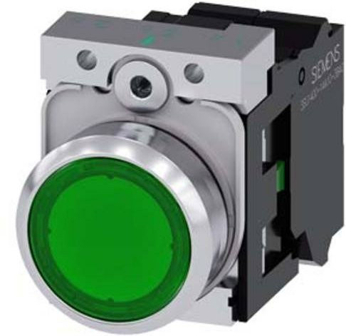 Siemens Drucktaster 3SU1153-0AB40-3BA0 in Grün aus Metall - Bild 1