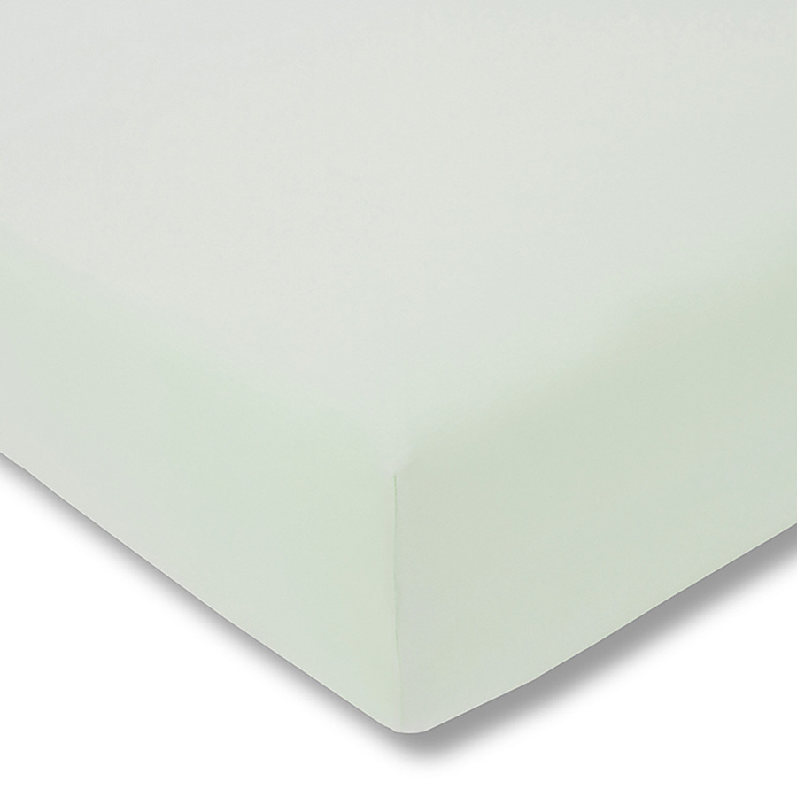 Estella Spannbetttuch aus Zwirnjersey in Weiß oder Grün, B/T: 200 x 200 cm - Bild 1