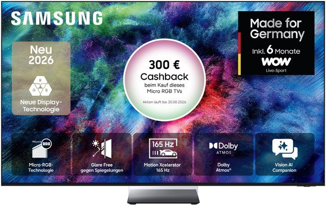 Samsung R95H Micro RGB Vision AI Smart TV 65 Zoll 4K Ultra HD Mini LED Schwarz - Bild 1