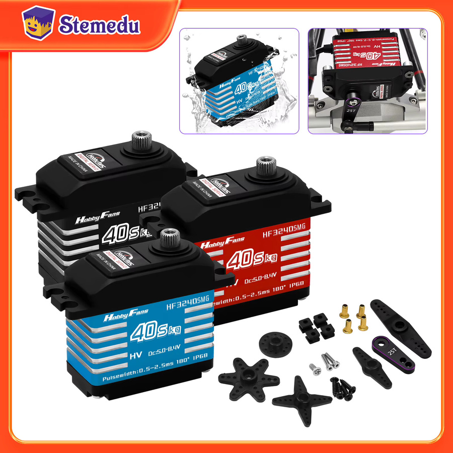 stemedu HF3240SMG Metallgetriebe Digital Servo, Bürstenloser Motor, 180 Grad Winkelsteuerbar, Schwarz - Bild 4