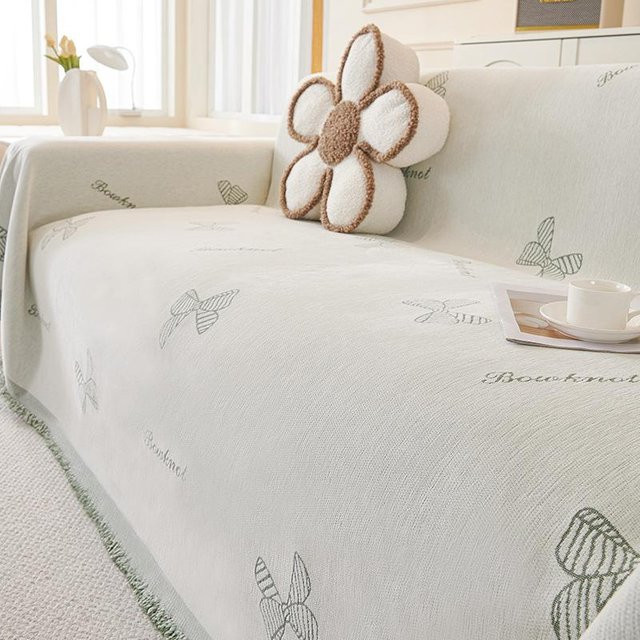 Moderner Universal Sofabezug aus Chenille und Polyester, rutschfest und kratzfest, B/T: 180 x 130 cm - Bild 1
