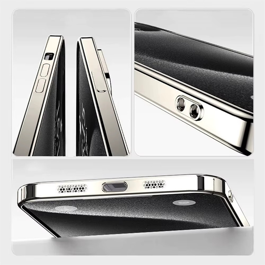 Bajasu MagSafe Magnetism Schutzhülle für iPhone 16 15 14 13 12 Pro Max Plus mit Apple Logo Vergrößerung und Elektroplatte Vollrückseite in Transparent/Purple - Bild 4