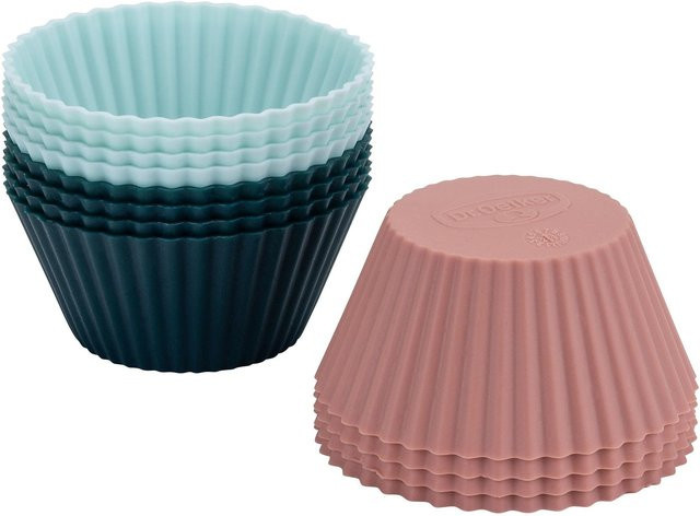 Dr. Oetker Muffinförmchen Vintage Oster Manufaktur, 12-teiliges Silikon-Set, Multicolour - Bild 1
