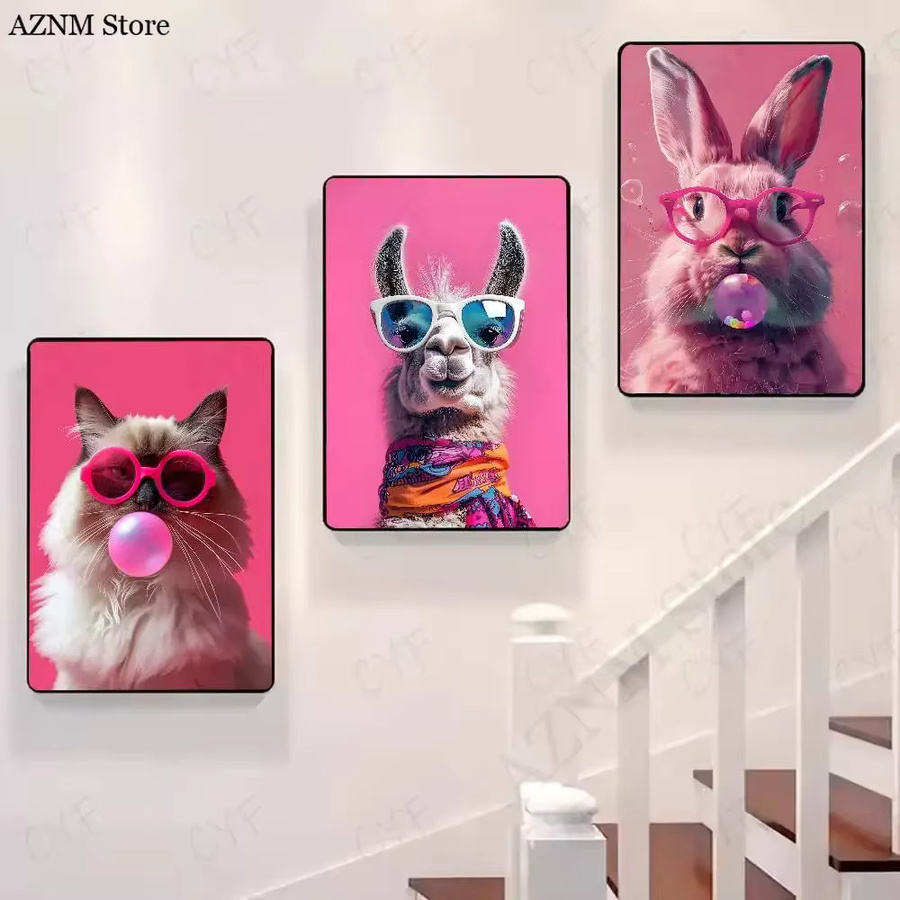 Potdemiel Tiger Wandposter wasserdicht und selbstklebend für Wohnzimmer und Schlafzimmer - Bild 1