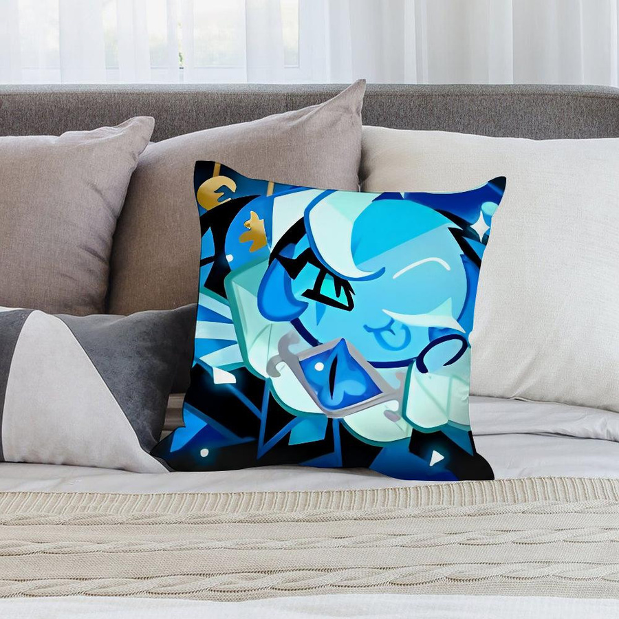 Cookie Run Kingdom Kissenbezug aus kurzem Plüsch für Sofa und Dekoration, B/T: 18 x 18 cm - Bild 1