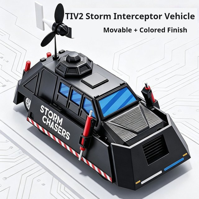Storm Chasers Tiv2 Tornado-Intercept-Fahrzeugmodell, mit beweglichen Rädern, Sammlerfigur - Bild 1