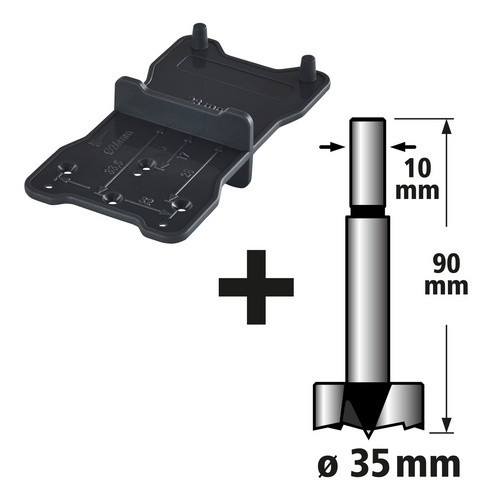 Wolfcraft Forstnerbohrer Zylinder Schaft-Ø: 10 mm grau metallic - Bild 1