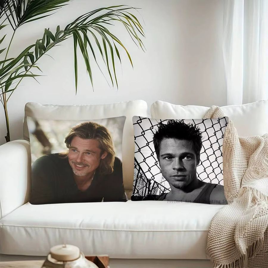 Brad Pitt Kissenbezug Fashion Square für Schlafzimmer und Sofa zur Dekoration - Bild 5