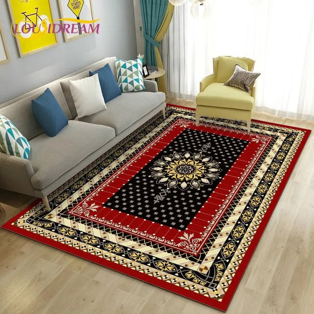 VIKAMA Moderner Boho-Teppich in Multicolour, rutschfester und verschleißfester Flanell-Teppich für Wohnzimmer, Schlafzimmer oder Arbeitszimmer, B/T: 160 x 200 cm - Bild 1