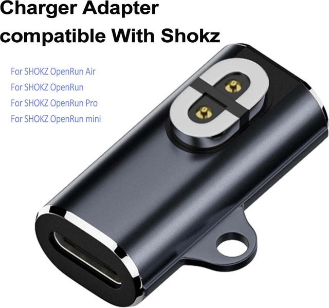 Shokz USB-C auf magnetischer Ladekabel-Adapter mit 90-Grad-Biegung in Schwarz - Bild 1