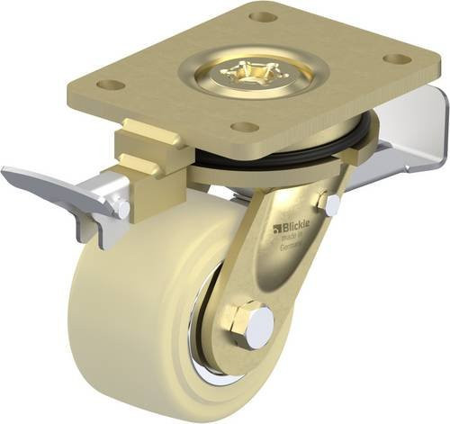Blickle Lenkrolle LS-GSPO 101K-ST-RI4 mit Feststeller, Rad-Durchmesser: 100 mm, Tragfähigkeit: 1500 kg - Bild 1