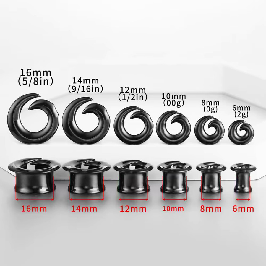 Casvort Ohr Tunnel Plugs, Edelstahl, Unisex - Bild 5