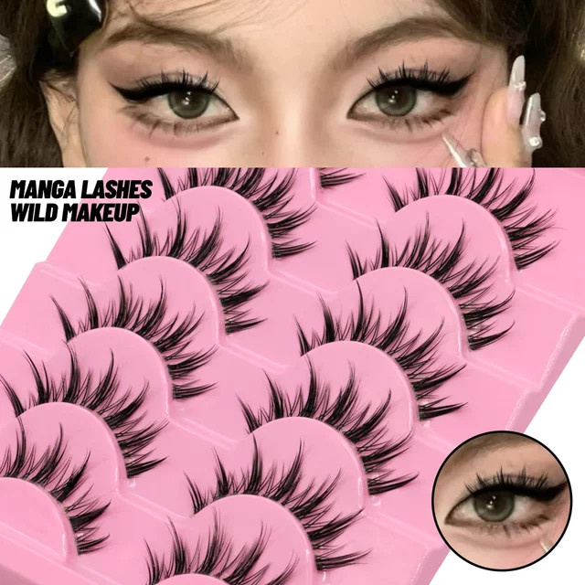 Veltrinay Falsche Wimpern, 3D Faux-Nerzwimpern, Manga-Stil - Bild 1