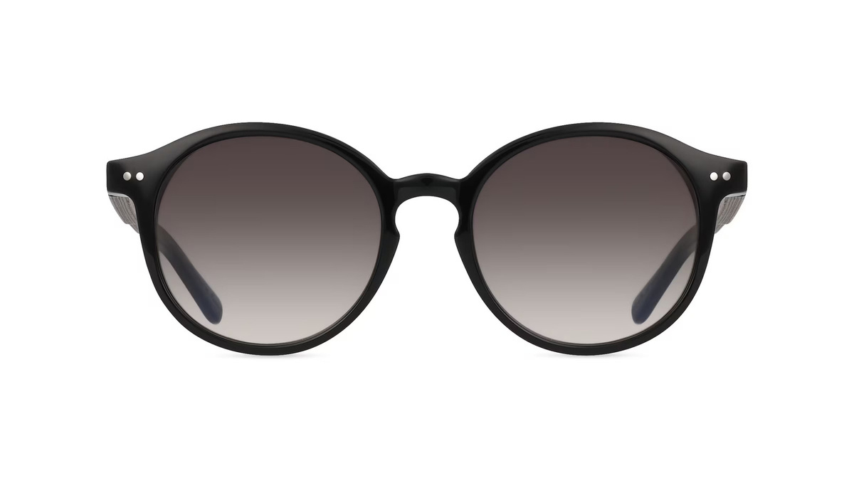 Woodfellas 10777 Sonnenbrille Vollrand, Rund, Acetat, Unisex, schwarz - Bild 1