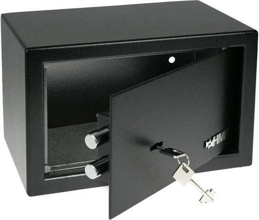 HMF Safe Tresor Schlüssel Möbeltresor Schwarz B/T/H: 31 x 20 x 20 cm