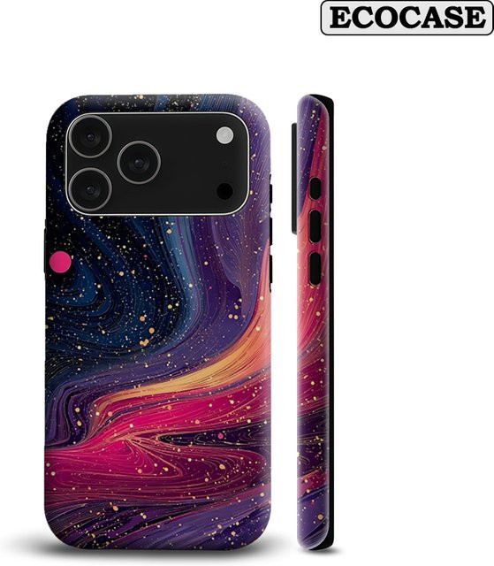 Kosmische Wirbel-Galaxie Handyhülle für Apple iPhone 17 16 15 14 13 12 Pro Max Plus, doppelschichtige Rückabdeckung, mehrfarbig - Bild 1