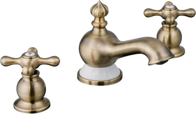 PaulGurkes Waschtischarmatur 3-Loch Retro Antik Bronze aus Messing - Bild 1