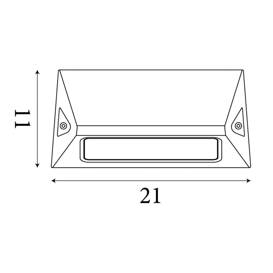 Moderne LED-Außenwandleuchte in Schwarz und Transparent aus Aluminium und Glas, B/H/T: 21 x 11 x 7 cm - Bild 2