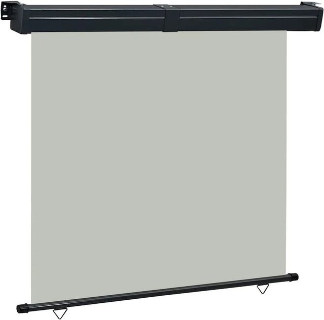 vidaXL Balkon-Seitenmarkise aus Polyester in Grau, B/H: 165 x 250 cm - Bild 1