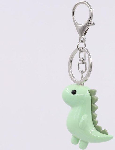 Schlüsselanhänger Cartoon-Dinosaurier, Acryl, grün, Unisex - Bild 1