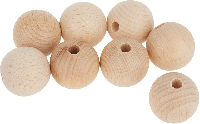KNORR prandell Holzkugeln in Braun, 8 Stück, Durchmesser: 3,5 cm - Bild 1