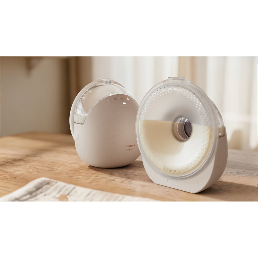 Philips Avent Elektrische Doppelmilchpumpe SCF495/21 Handsfree, tragbar und wiederaufladbar in Weiß und Transparent - Bild 2