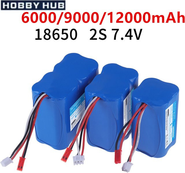 RC.BURST Li-Ion Akku 7,4 V mit 6000 mAh und JST Stecker in Blau für RC Hubschrauber, Autos und Boote - Bild 1