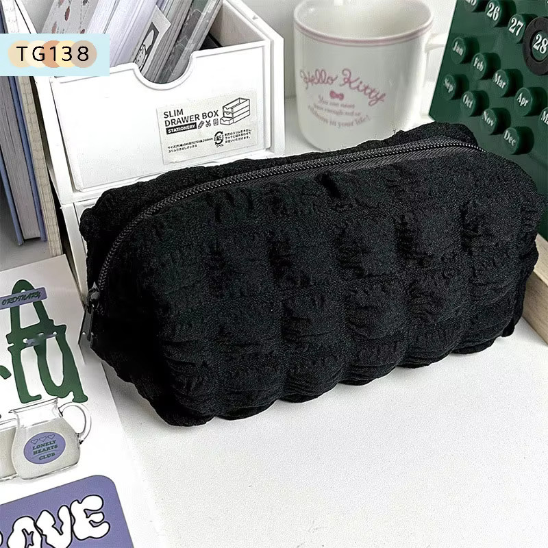 Kreative Kosmetiktasche in Schwarz als vielseitiges Federmäppchen mit großem Fassungsvermögen für Mädchen und Schulbedarf - Bild 2