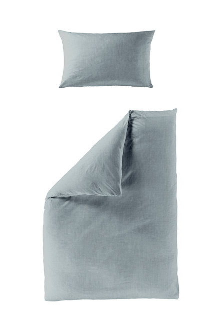 BIERBAUM Bettwäsche Musselin aus Baumwolle, Hellblau, B/H: 135 x 200 cm und 40 x 80 cm - Bild 1