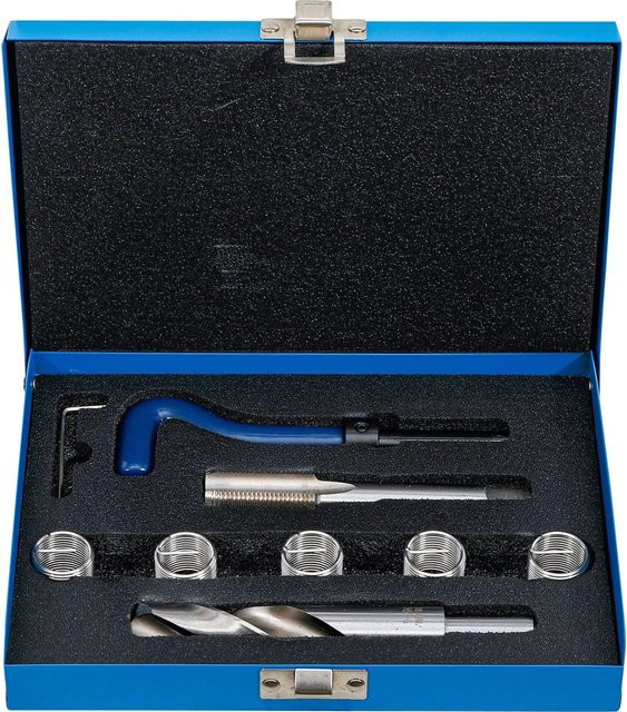 BGS Gewinde Reparatursatz M18 x 1,5, 9-teilig, blau, Artikelnummer 99433 - Bild 1