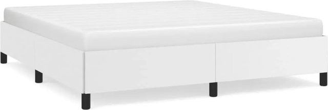 vidaXL Bettgestell gepolstert in Weiß aus Kunstleder, B/T/H: 160 x 200 x 163 cm - Bild 1
