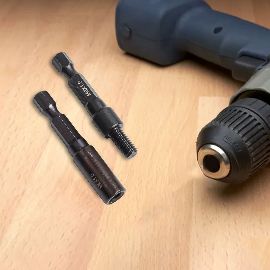 Vibratite Hängebolzen-Treiber mit 1/4 Zoll Sechskantschaft in Schwarz für die Holzbearbeitung und Einsatzmuttern - Bild 2