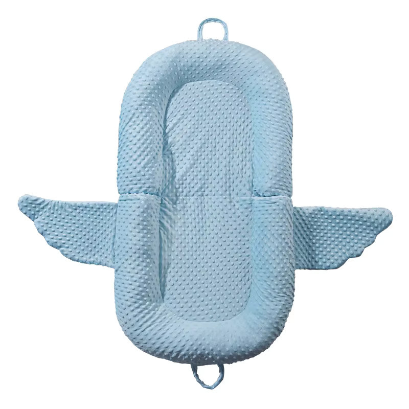 Beruhigendes Baby-Schlafkissen aus Baumwolle in Blau für Neugeborene zur Vermeidung von Schrecken und Spucken - Bild 2
