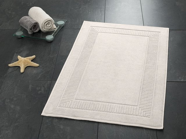 GÖZZE Badvorleger aus Bio-Baumwolle in Beige, Breite: 50 cm, Tiefe: 70 cm - Bild 1