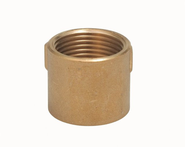 LUX-TOOLS Muffe aus Messing in Gold mit beidseitigem IG 30,3 mm (1 Zoll) - Bild 1