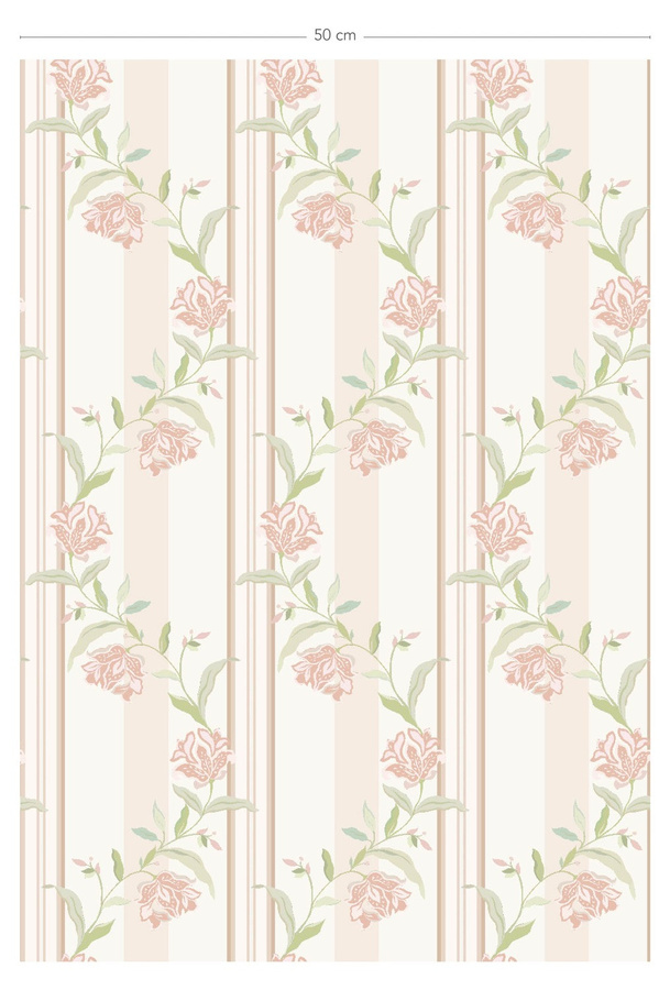 Isidore Leroy Tapete Sangam Botanisches Design in Rose, Pink, Beige und Weiß, Vlies-Tapete, vorgestrichen - Bild 2