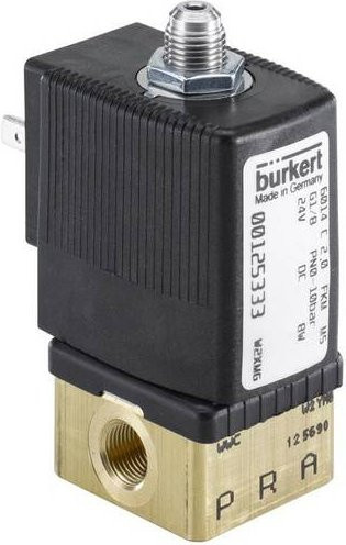 Bürkert Hubankerventil 126146 6014 in Schwarz, 110V, G 1/8 Nennweite, 2mm, direktwirkend - Bild 1