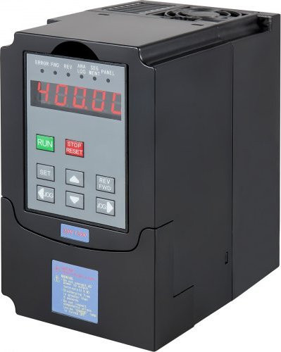 VEVOR Frequenzumrichter 5,5 kW VFD Inverter 220V Schwarz zur Drehzahlregelung von Spindelmotoren mit 1 oder 3 Phasen Eingang und 3 Phasen Ausgang - Bild 1