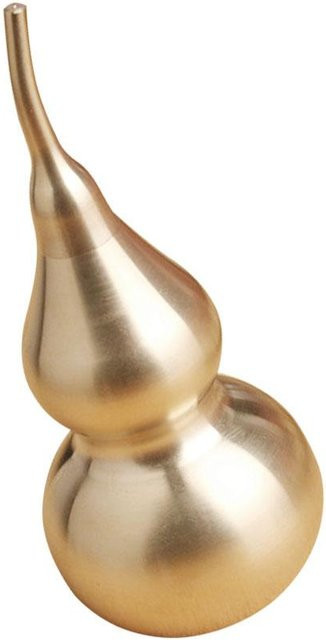 Dekorative Feng Shui Kürbis Ornamente von Yiran Furniture in Beige und Gold, Retro Metall Figurinen für den Desktop, H x B x T: 8,8 x 3,68 x 3,68 cm - Bild 1