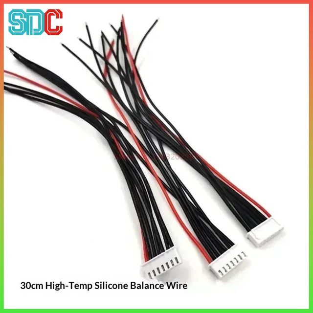 10 Stück Lipo-Akku-Balancer-Ladekabel 22AWG 300mm JST-XH in Schwarz für 1S bis 8S Akkus von EVYVKV - Bild 1