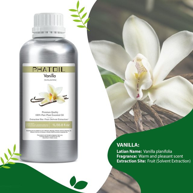 PHATOIL Ätherische Öle Vanille, Lavendel, Rosmarin, Geranie, 1000 ml - Bild 1